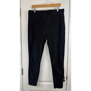 SPANX Womens Jean-ish Leggings Size 1X Black Pull On Skinny Pants